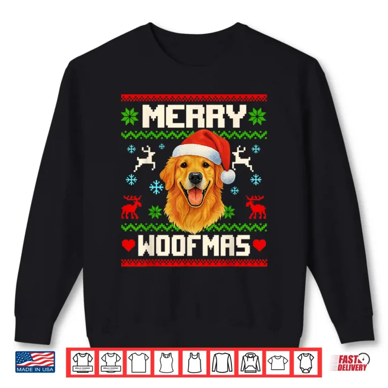Golden Retriever Dog Christmas Ugly Sweater Dog Lover Xmas Shirt 2 Sweatshirt Golden Retriever Dog Christmas Ugly Sweater Dog Lover Xmas Shirt
