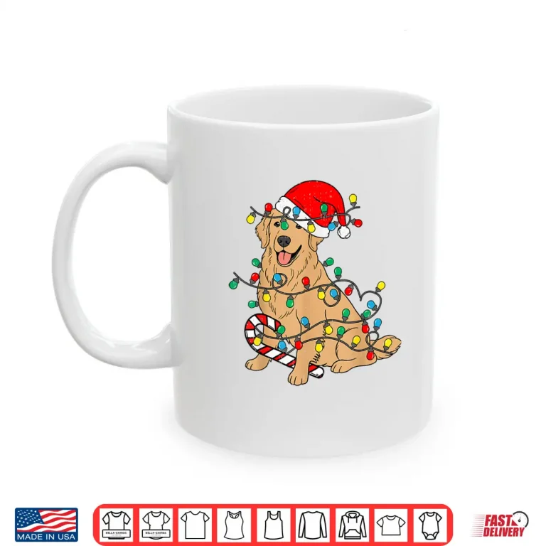 Golden Retriever Dog Christmas Lights Xmas Pet Dog Lover Shirt 3 Mug Golden Retriever Dog Christmas Lights Xmas Pet Dog Lover Shirt