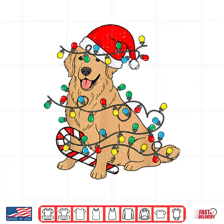 Golden Retriever Dog Christmas Lights Xmas Pet Dog Lover Shirt 4 Design Golden Retriever Dog Christmas Lights Xmas Pet Dog Lover Shirt