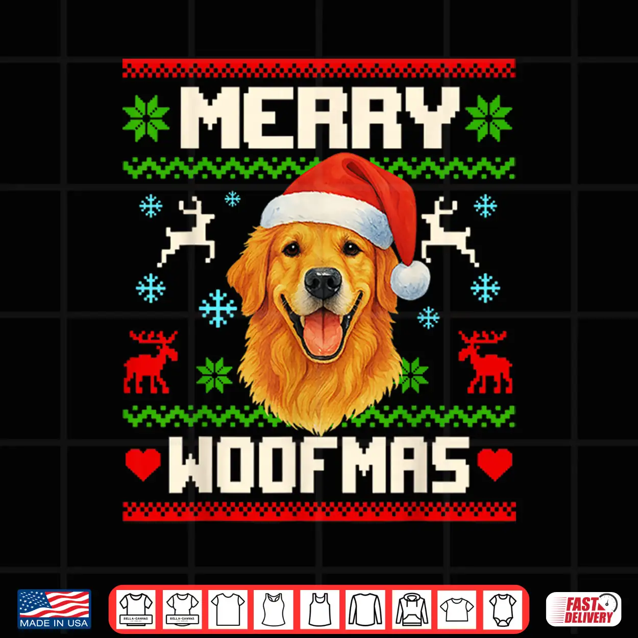 Golden Retriever Dog Christmas Ugly Sweater Dog Lover Xmas Shirt Golden Retriever Dog Christmas Ugly Sweater Dog Lover Xmas Shirt