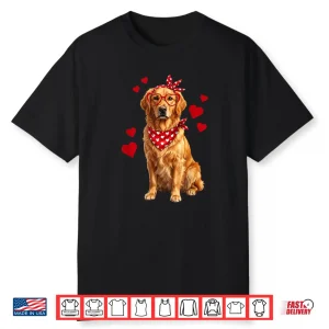 Golden Retriever Valentines Day Dog Lover Heart Shirt