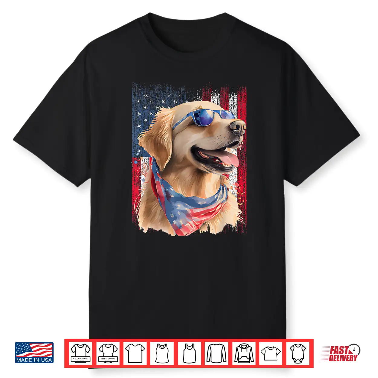 Patriotic Golden Retriever Usa American Flag Dog Lover Shirt Patriotic Golden Retriever Usa American Flag Dog Lover Shirt
