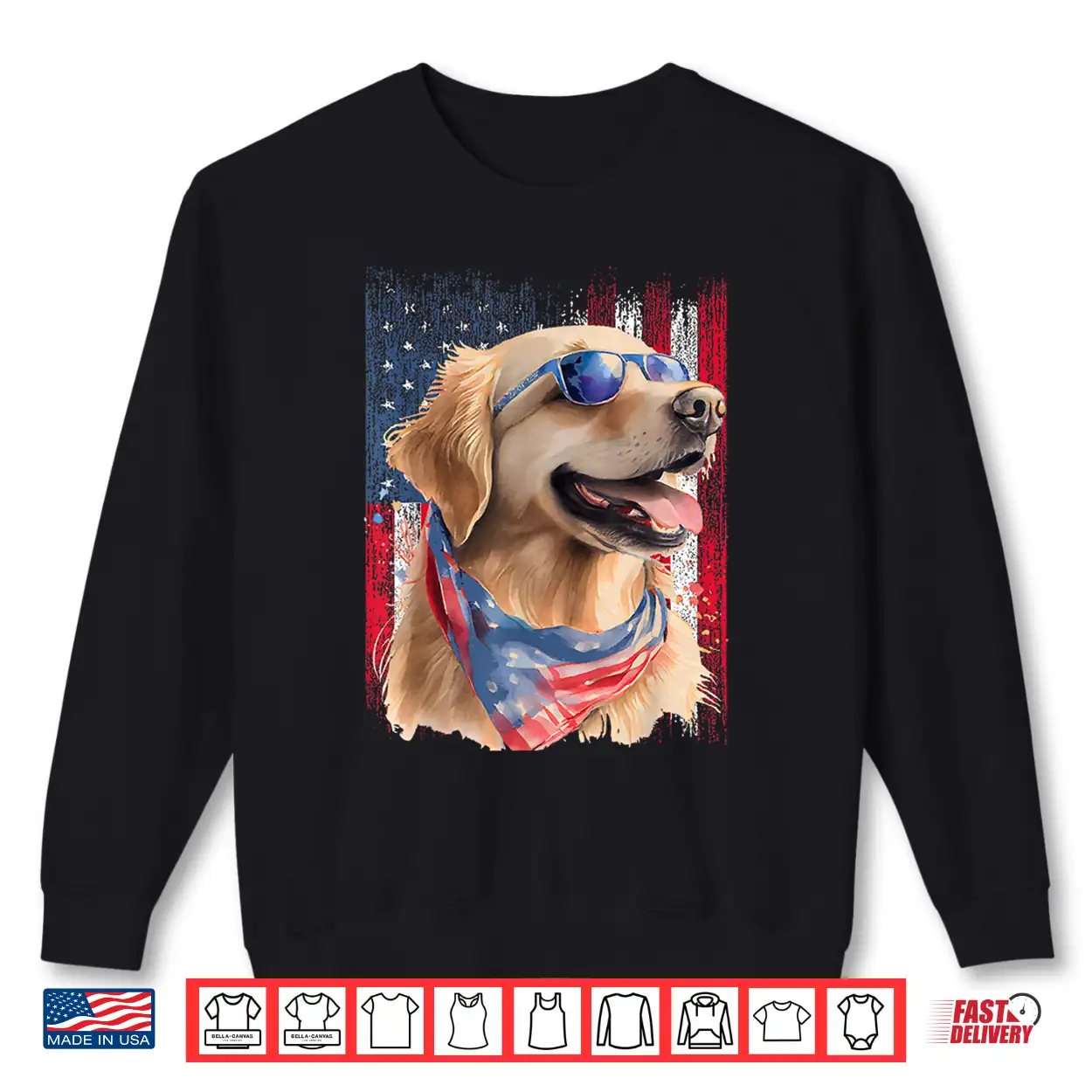 Patriotic Golden Retriever Usa American Flag Dog Lover Shirt Patriotic Golden Retriever Usa American Flag Dog Lover Shirt
