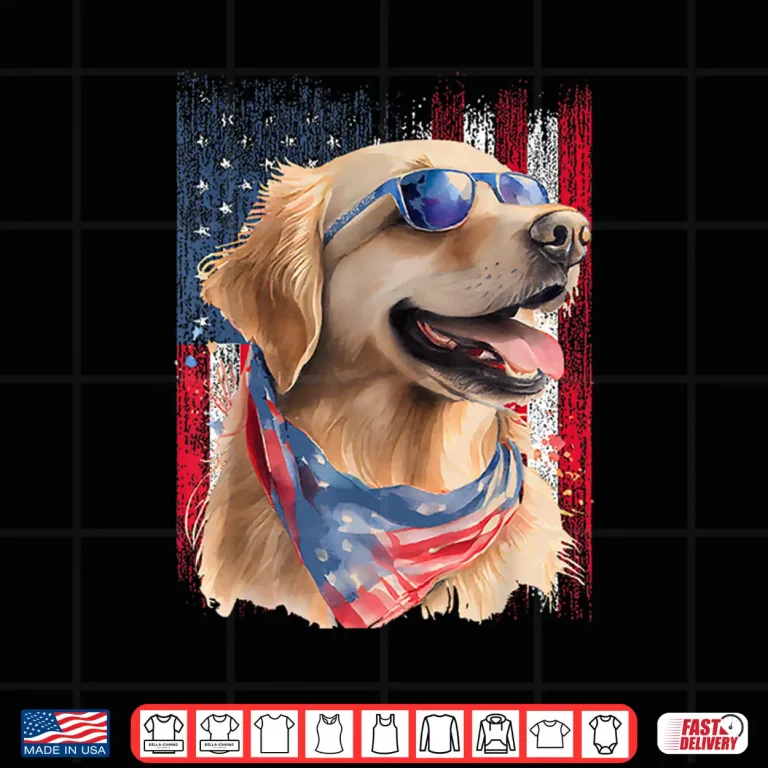 Patriotic Golden Retriever Usa American Flag Dog Lover Shirt 4 Design Patriotic Golden Retriever USA American Flag Dog Lover Shirt