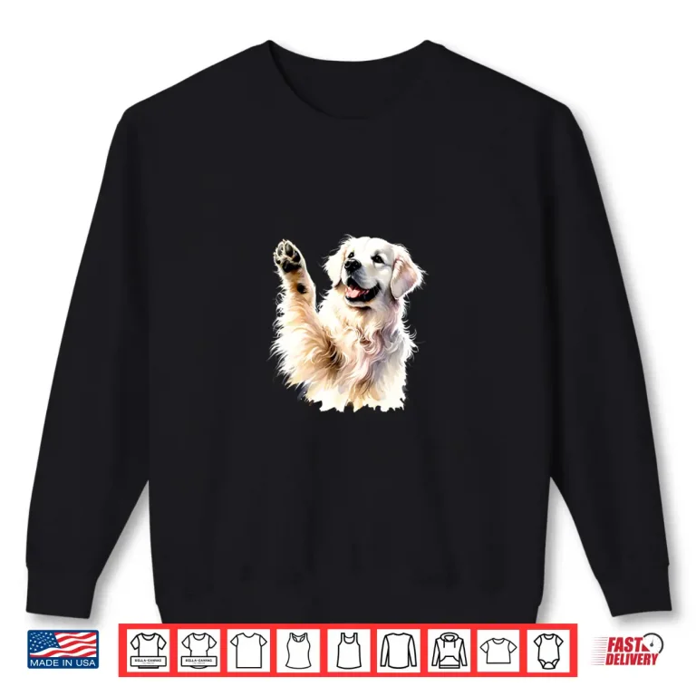 White English Cream Golden Retriever Paw Canine Pooch Fun Shirt 2 Sweatshirt White English Cream Golden Retriever Paw Canine Pooch Fun Shirt