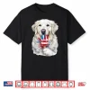 4Th Of July White English Cream Golden Retriever Popsicle Shirt