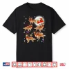 Christmas Santa Claus Riding Golden Retriever Xmas Pajamas Shirt