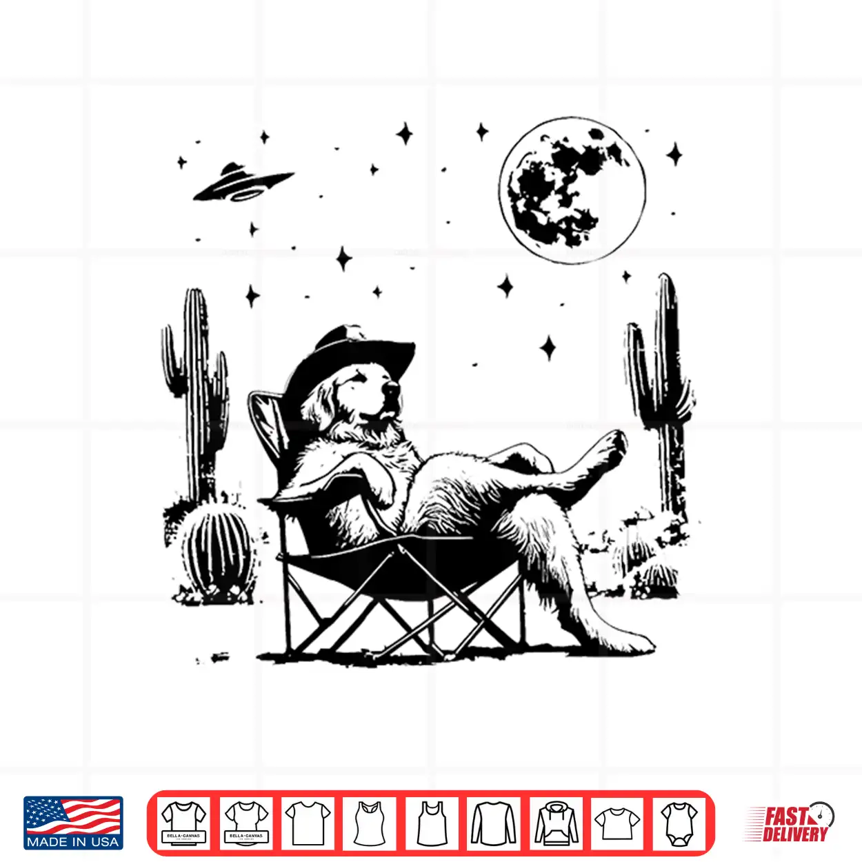 Funny Cowboy Golden Retriever Relaxing On Camping Chair Dog Shirt Funny Cowboy Golden Retriever Relaxing On Camping Chair Dog Shirt