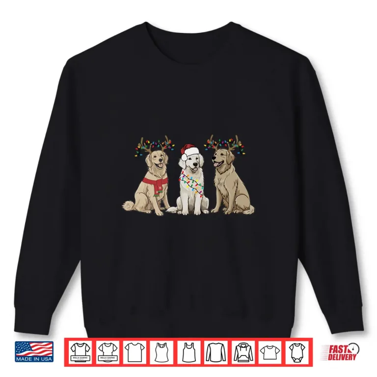 Sweatshirt Golden Retriever Christmas New Year Dog Mom Dad Owner Family Shirt