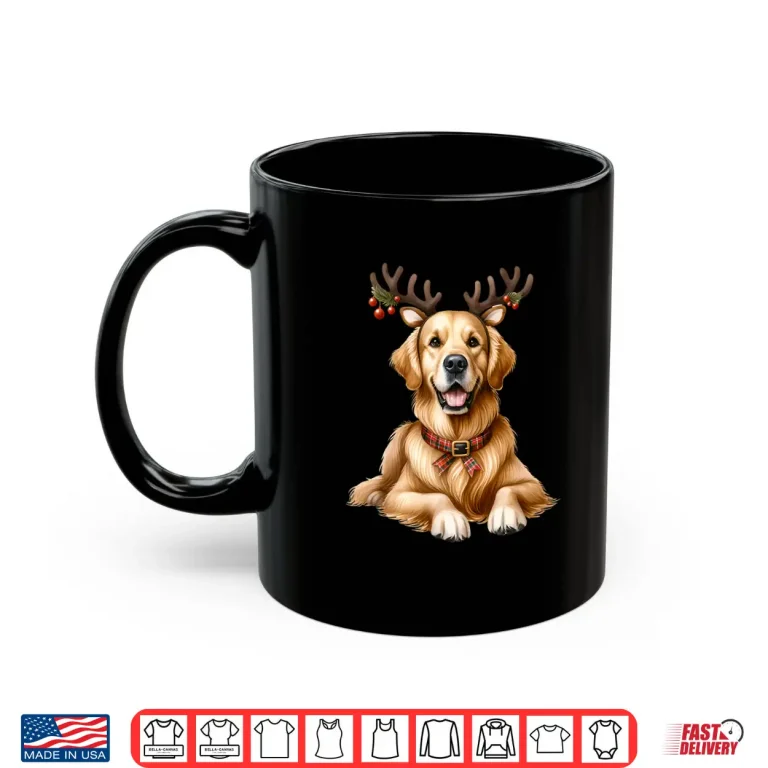 Mug Golden Retriever Christmas Winter Dog Shirt