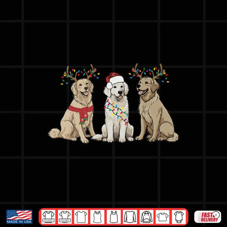 Design Golden Retriever Christmas New Year Dog Mom Dad Owner Family Shirt