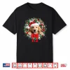 Golden Retriever Christmas Wreath Decoration Xmas Pajamas Shirt