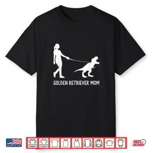 Golden Retriever Mom Dog Mama Dinosaur Women Mothers Day Shirt