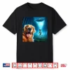 Golden Retriever Selfie Alien Ufo Funny Shirt