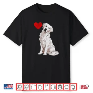 Love White English Cream Golden Retriever Mom Dog Puppy Shirt