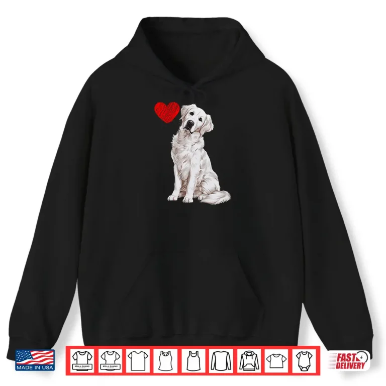 Hoodie Love White English Cream Golden Retriever Mom Dog Puppy Shirt