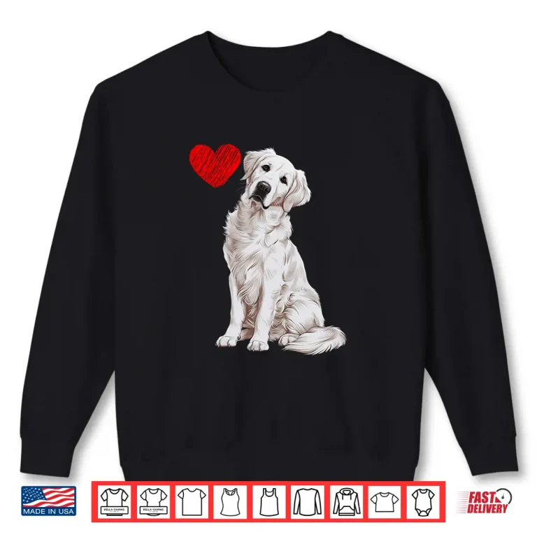 Sweatshirt Love White English Cream Golden Retriever Mom Dog Puppy Shirt