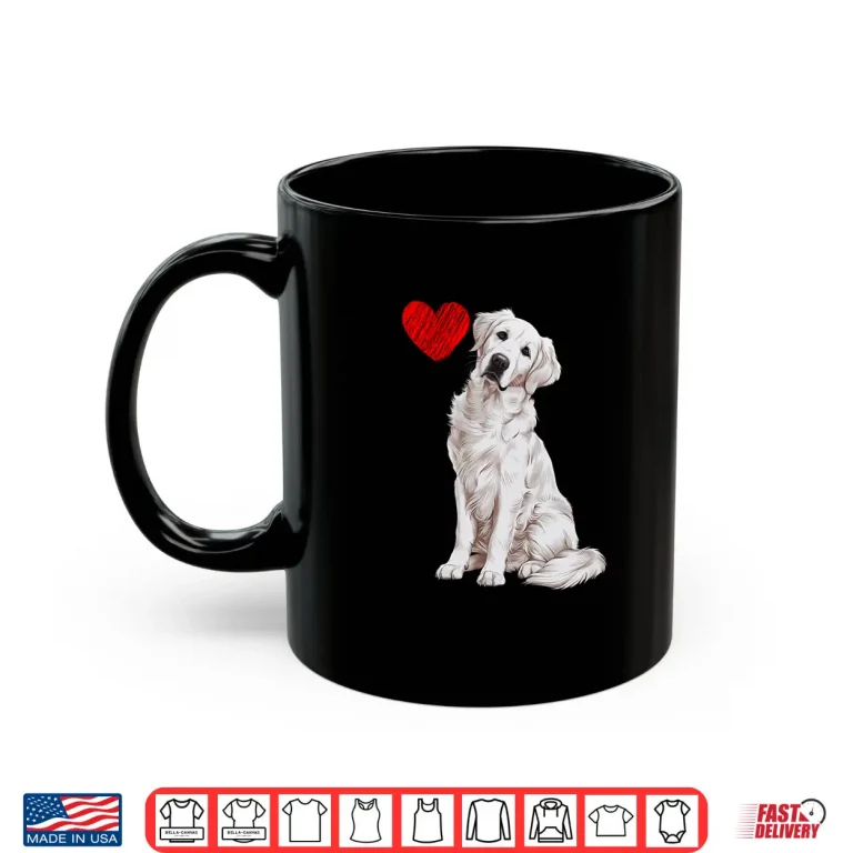 Mug Love White English Cream Golden Retriever Mom Dog Puppy Shirt