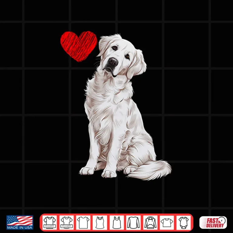 Design Love White English Cream Golden Retriever Mom Dog Puppy Shirt