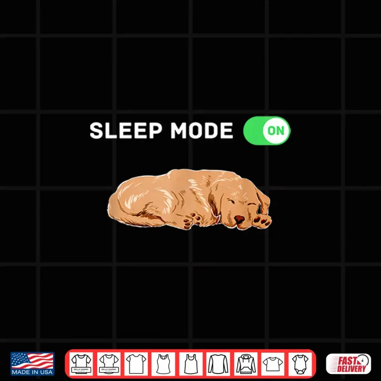 Design Sleep Mode On Dog Merch Dog Pajamas Golden Retriever PJs Shirt