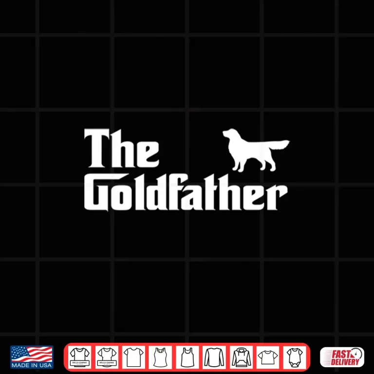 Design The Goldfather Funny Golden Retriever Dad Tees For Men Shirt