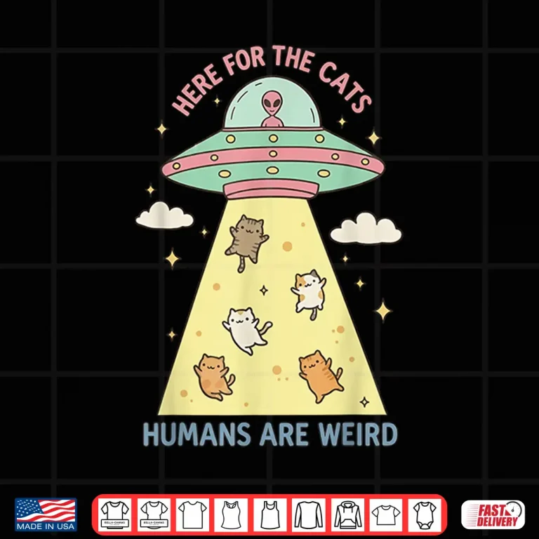 Design Here for The Cats Humans are Weird Alien UFO Shirt