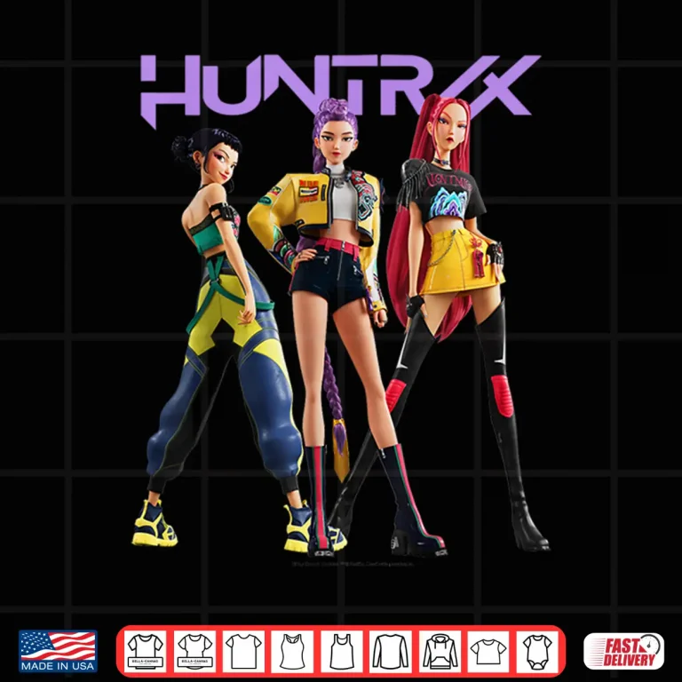 Design Kpop Demon Hunters Huntrix Mira Rumi Zoey Posing Poster Shirt