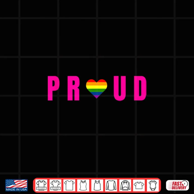 Design Proud Rainbow Heart LGBTQ Pride Month Design Shirt