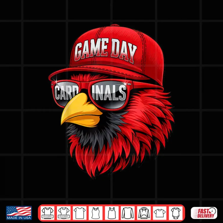 Design Retro Cardinal Baseball Game Day Gifts for Men Women Kid Boy Shirt