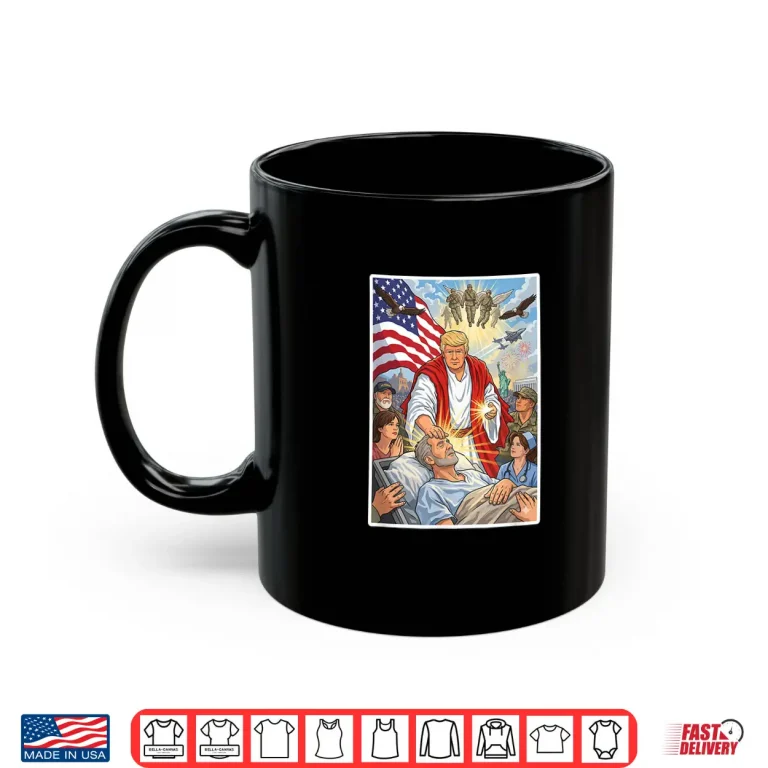 Mug Trump as Jesus Patriotic Graphic Funny Men Women Shirt