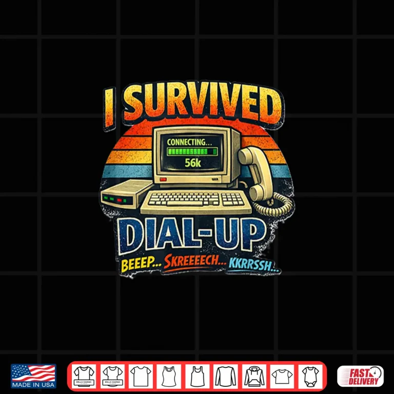 Design Y2K I Survived Dial Up Shirt