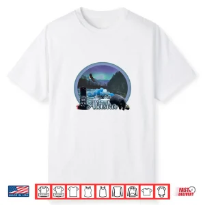 Cruisin Alaska Northern Lights Eagle Bear Glacier Shirt