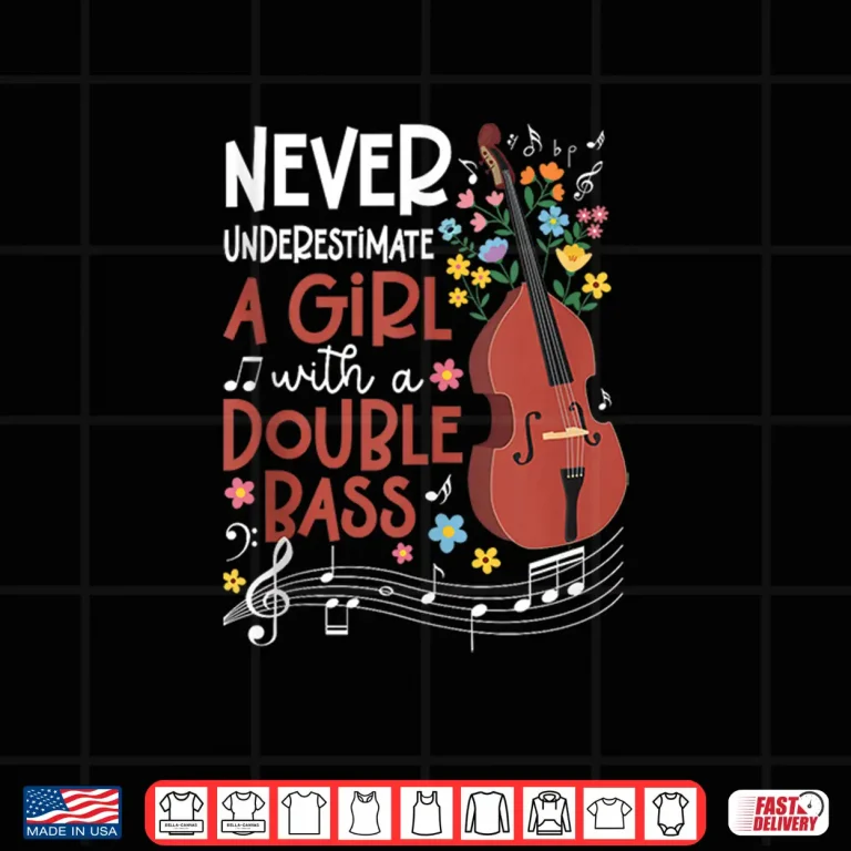 Design Double Bass Girl Double Bass Player Double Bass Lover Shirt