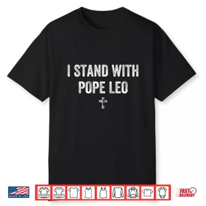 I Stand With Pope Leo Vintage Faith Shirt