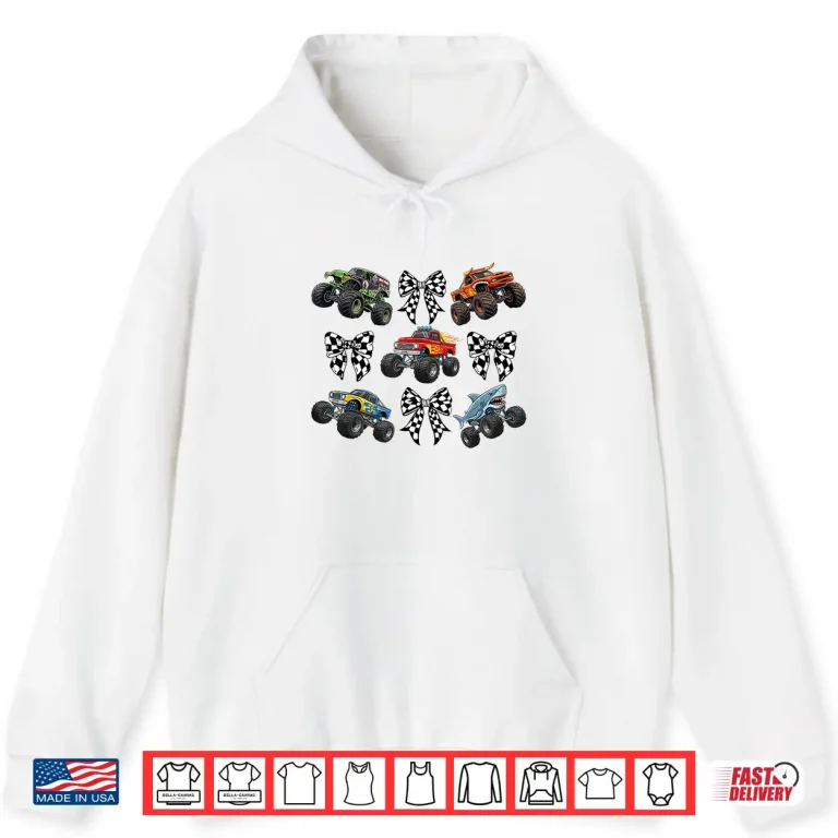 Hoodie Checkered in My Monster Truck Mama Era Monster Truck Mom Shirt