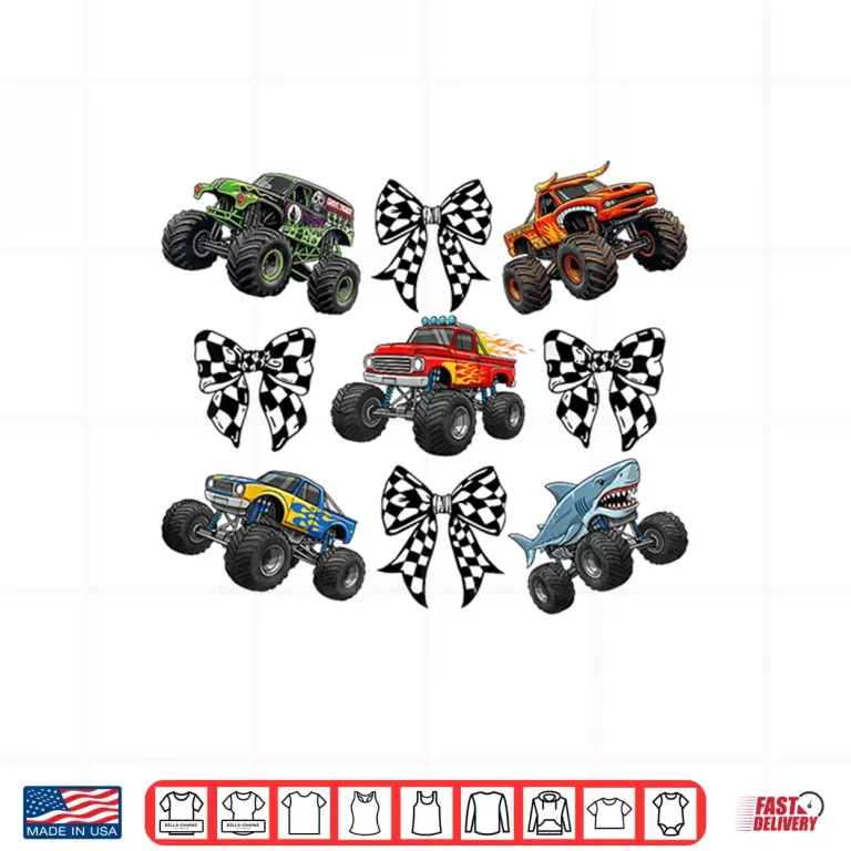 Design Checkered in My Monster Truck Mama Era Monster Truck Mom Shirt