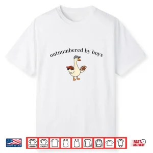 Outnumbered By Boys Funny Mom Goose Family Life Shirt