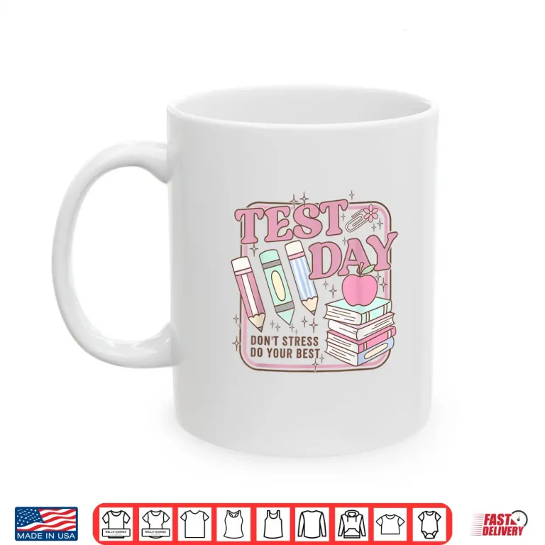 Mug Retro Test Day STAAR Teacher Testing Active Monitoring Shirt