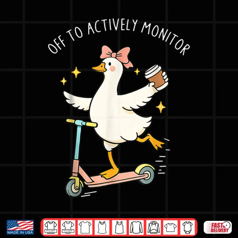 Design Testing Test Day Off to Actively Monitor Funny Goose Teacher Shirt