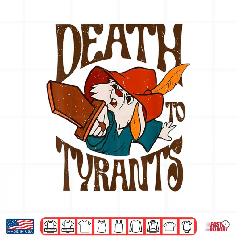 Design Death to Tyrants Retro Rabbit Meme Shirt
