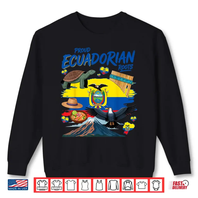 Sweatshirt Ecuadorian Roots Outfit Idea for Boys Ecuador Flag Themed Shirt