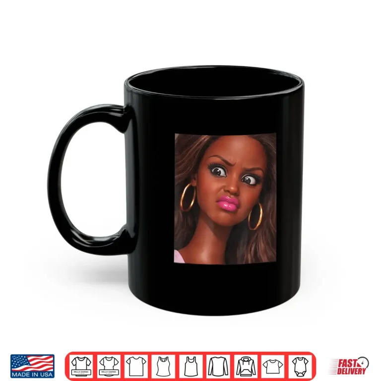 Mug Funny Creepy Doll Face Meme Expression Hilarious Sarcastic Shirt