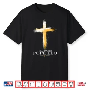 I Stand With Pope Leo Retro Faith Shirt