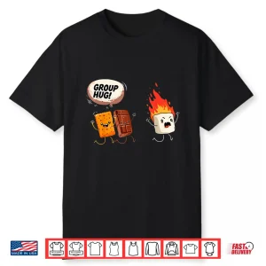 Camping Group Hug Smores Marshmallow & Campfire Humor Shirt