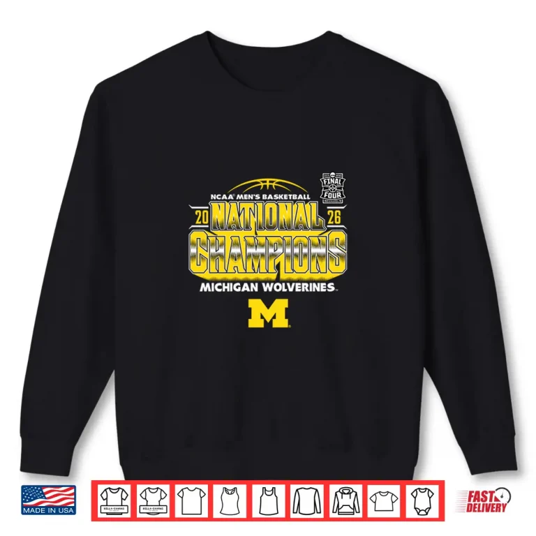 Sweatshirt Michigan Wolverines National Champs 2026 M Basketball Bold Shirt