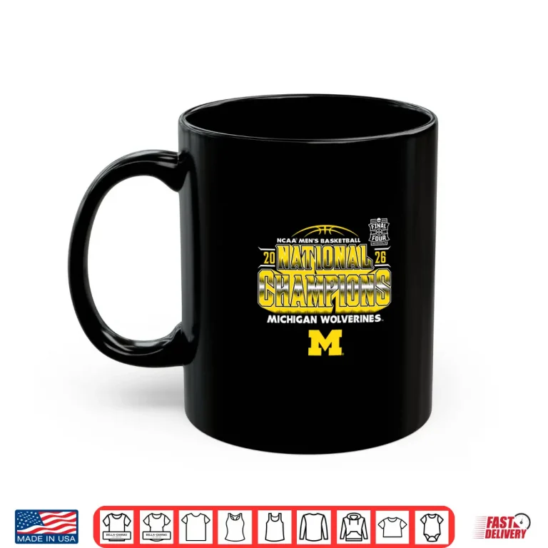 Mug Michigan Wolverines National Champs 2026 M Basketball Bold Shirt