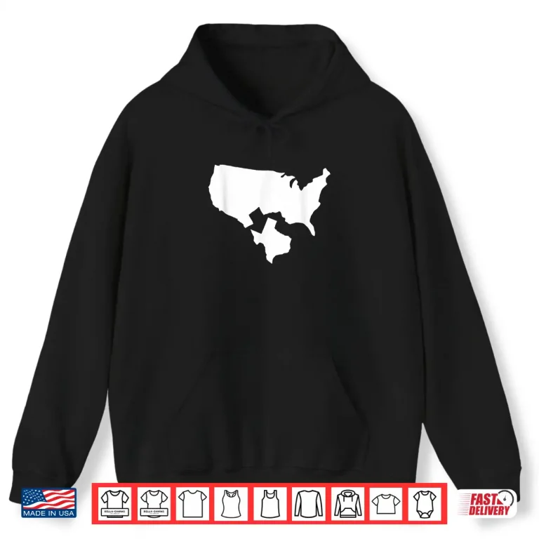 Hoodie Texas Secede Lone Star State Independence USA Map Graphic Shirt