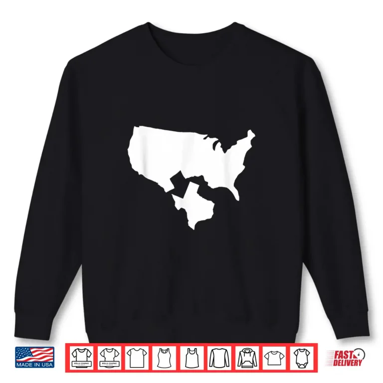 Sweatshirt Texas Secede Lone Star State Independence USA Map Graphic Shirt