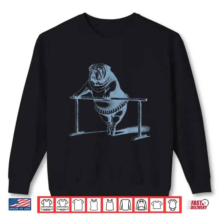 Sweatshirt Vintage Dog English Bulldog Ballet Dancing Dancer Teacher Shirt