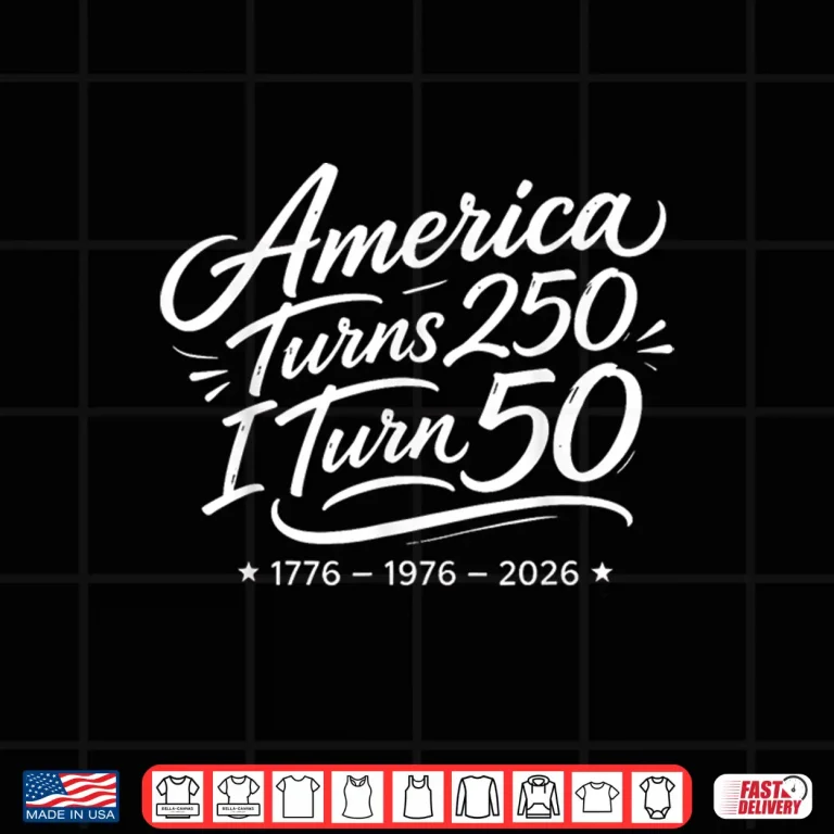 Design Vintage 50th Birthday America Turns 250 I Turn 50 Patriotic Shirt